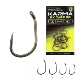   Carp Academy Karma RX Carp 4 Haczyk karpiowy z oczkiem, bezzadziorowy 10 szt.