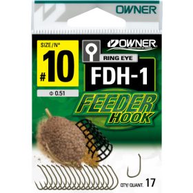   OWNER FDH-1 8 Haczyk z oczkiem, z zadziorem, do feedera 16szt