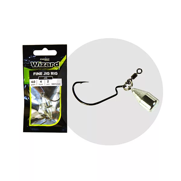 Wizard Fine Jig Rig 1 10gr Zestaw offsetowy 2 szt.