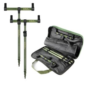   CARP ACADEMY Zestaw uchwytów na wędkę Black Carp 2-częściowy 40-60cm/25cm Zestaw sztyc