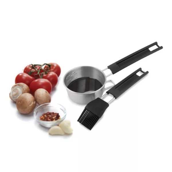 Broil King Zestaw do marynowania ze stali nierdzewnej z silikonowym pędzlem 300ml