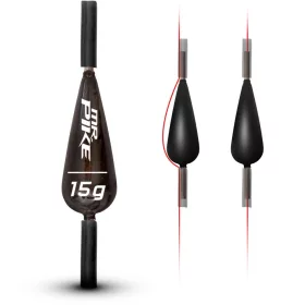   10G Quantum Mr. Pike Bezołowiowy Ciężarek Przelotowy Czarny 3 sztuki