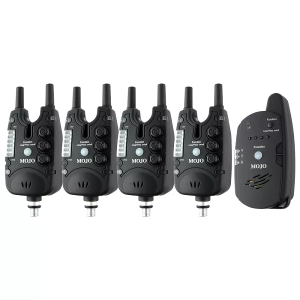 Carp Academy Mojo XTI elektroniczny sygnalizator brań 4+1 zestaw