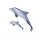 EnergoTeam The Bottlenose Dolphin Grey 55cm Poduszka w kształcie ryby