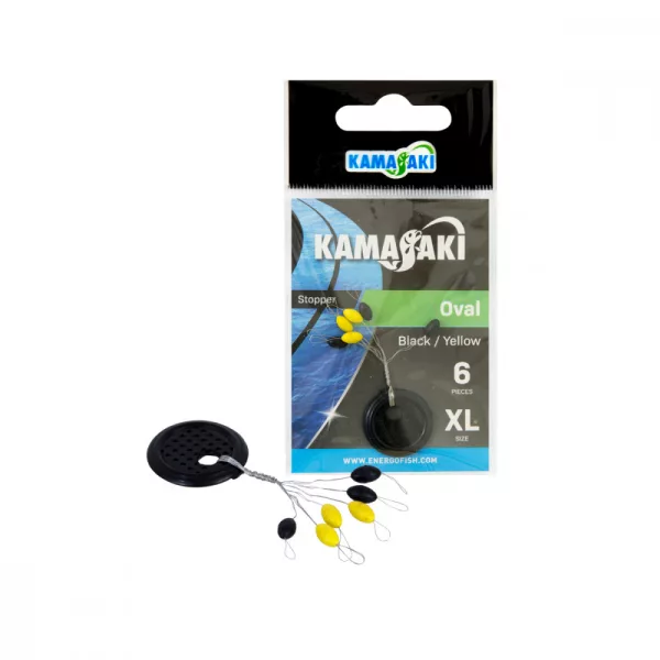 Stoper Kamasaki Owalny Czarno/Żółty XL