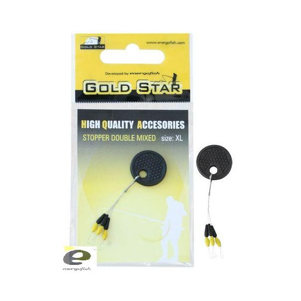 Stoper Kamasaki Podwójny Czarno/Żółty M