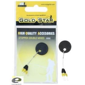 Stoper Kamasaki Podwójny Czarno/Żółty L