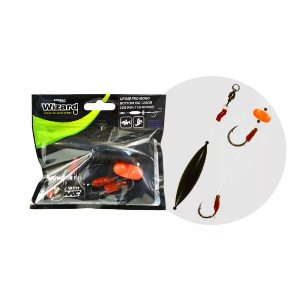 Wizard Monster Upose Pro Mono Bottom Rig 30gr 9/0+11/0 Round Przypon