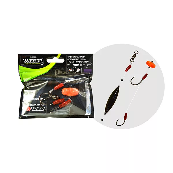 Wizard Monster Upose Pro Mono Bottom Rig 20gr 7/0+9/0 Round Przypon