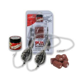  Carp Expert Rapid Pva Bomb Zestaw Montażowy 40gr+40gr 2 zestawy+6 PVA Bomb+przynęta Gruntowy