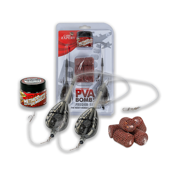 Carp Expert Rapid Pva Bomb Zestaw Montażowy 40gr+40gr 2 zestawy+6 PVA Bomb+przynęta Gruntowy