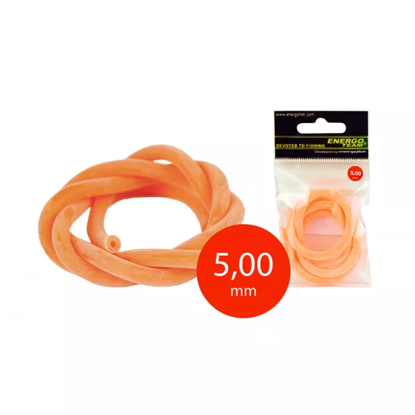 EnergoTeam Gumka do procy Pakowana 5,00x2,00mm 60cm Fluoro Pomarańczowy