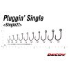 Decoy 27 Pluggin Single #6 Eyed Barbed Single Predator Hook 8pcs