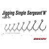Decoy JS-1 Jigging Single Seargent N #2/0 Barbed Eyed Single Predator Fishing Hook 7pcs