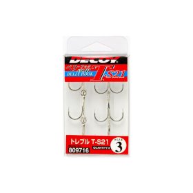   Decoy T-S21 Belly Hook #8 Haczyk z uchem, haczyk z kolcem, potrójny haczyk 6szt.
