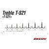 Decoy T-S21 Belly Hook #1/0 Haczyki z oczkiem z zadziorem, potrójne 4 szt.