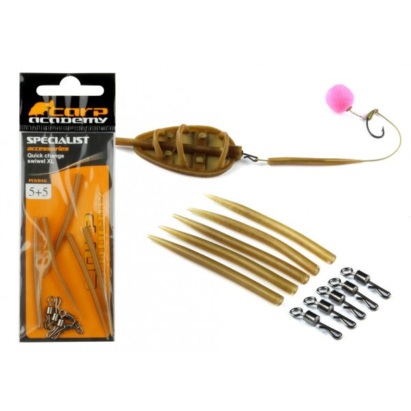 Carp Academy Szybkozłączka z rurką silikonową XL 5+5szt