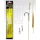 Carp Academy Basic Special Rig Teflon Czarny 6 2 szt./opakowanie z oczkiem z zadziorem pleciony haczyk z przyponem