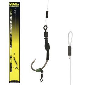   Carp Academy Spinner Rig Curved Shank Rig 2 Szakállas, Füles Bojlis Spinner Horog