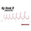 Decoy Worm 17R KG 5/0 Blood Red Haczyk offsetowy 4db