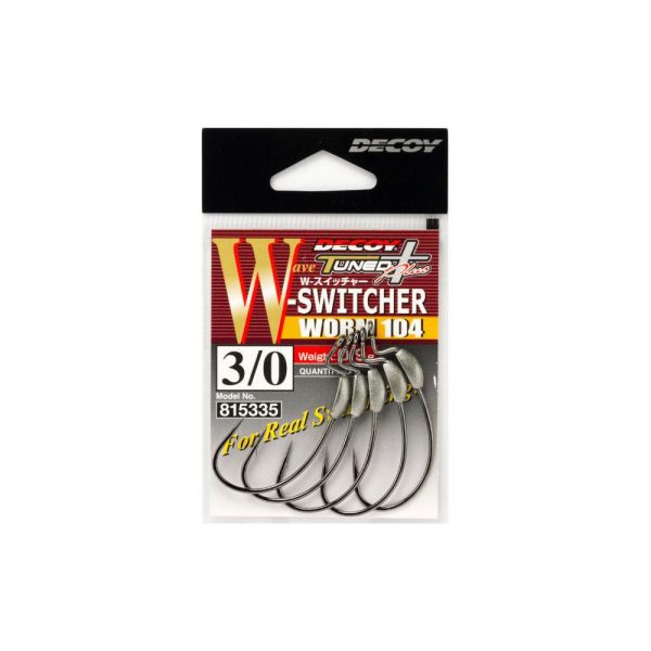 Decoy Worm 104 W Swicher #2/0 0,5gr Ważony Hak Offsetowy 5szt