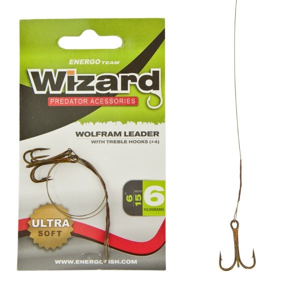 Wolframowy Przypon z Potrójnym Hakiem 6 6Kg 2szt/Op