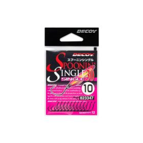   Decoy 30 Spoonin Single #6 Haczyk Jednoostrzowy Drapieżny z Oczkiem i Zadziorami 12szt.
