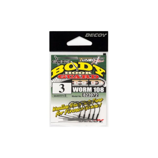 Decoy Worm 108 Body Guard HD #2 Eared Barbed Single Predator Hook 5pcs