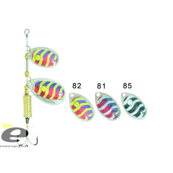 Kamasaki Stork Błystka Obrotowa Czerwono-Srebrna Brokatowa 3 - 8gr