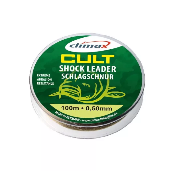 Climax Cult Carp Shock Leader 100m 0,50mm 35lb 15,5kg Camouflage Monofilowy Przypon