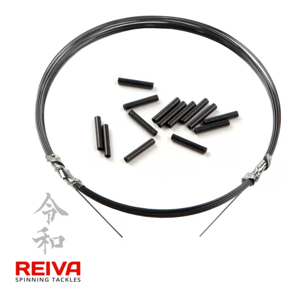 Reiva 0,30mm 3m Przypon tytanowy Leader z tulejkami zaciskowymi