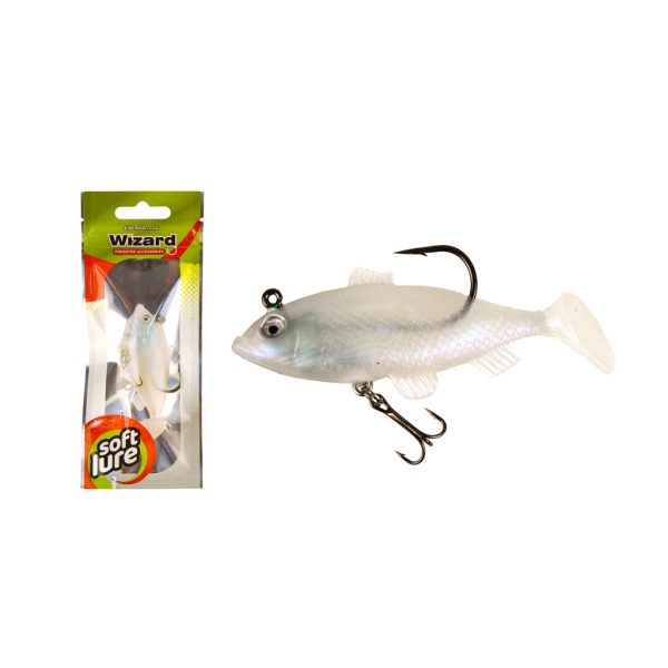 Wizard Swimbait Perch 7,62cm White Guma rybka