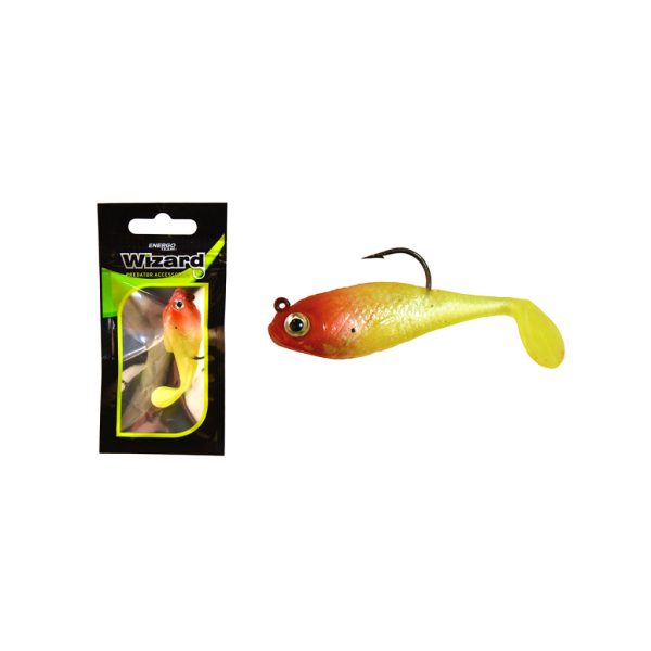 Wizard Swimbait Paddle Shad 5,08cm Redhead Gumihal