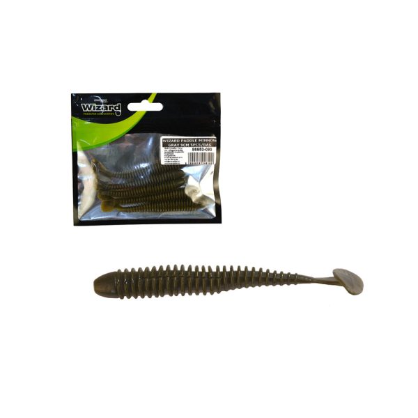 Wizard Power Minnow Gray 9cm Gumowa Rybka 5szt.