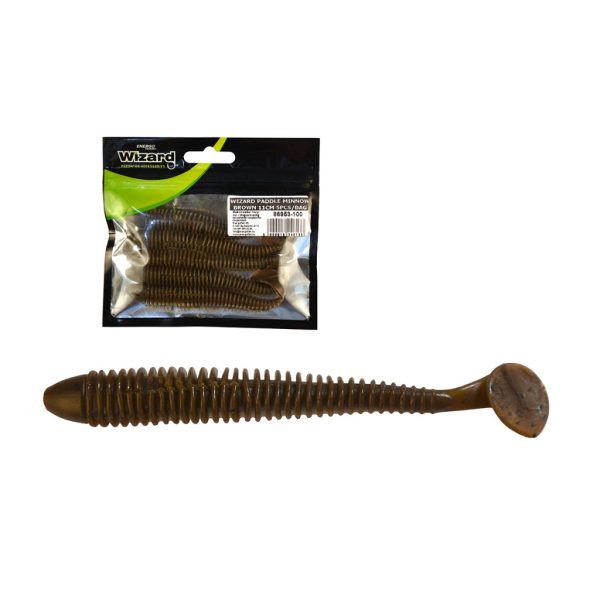 Wizard Power Minnow Brown 11cm Gumowa Rybka 5szt.