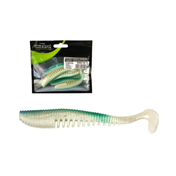Wizard Ruthless Minnow Green 10cm Gumowa Rybka 5szt.