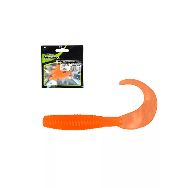 Wizard Harpex Twist Fluorange 5cm Lure 5pcs