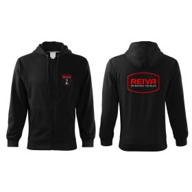 Reiva Czarny Polar z Kapturem na Suwak 2XL