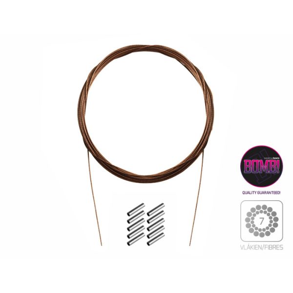 Delphin Drut stalowy BOMB! z tulejką zaciskową / 7 żył 10m/14kg