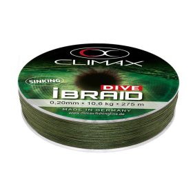   Climax iBraid Dive Sinking Olive Green 135m 0,22mm 11,8kg Fonott Főzsinór