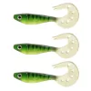 Nevis Twister Shad Vantage Perch 9cm 6,56gr Zielono-biała Plastikowa przynęta 3 szt.