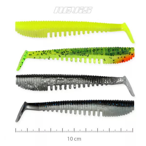 Nevis Impulse Shad 10cm 6,92gr 4szt/opakowanie 4 kolory Przynęta plastikowa
