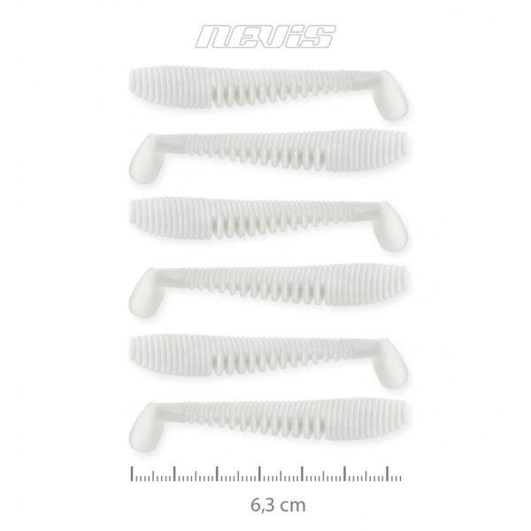 Nevis Impulse Shad 6,3cm 1,77gr 6szt/opak Biały Przynęta Plastikowa