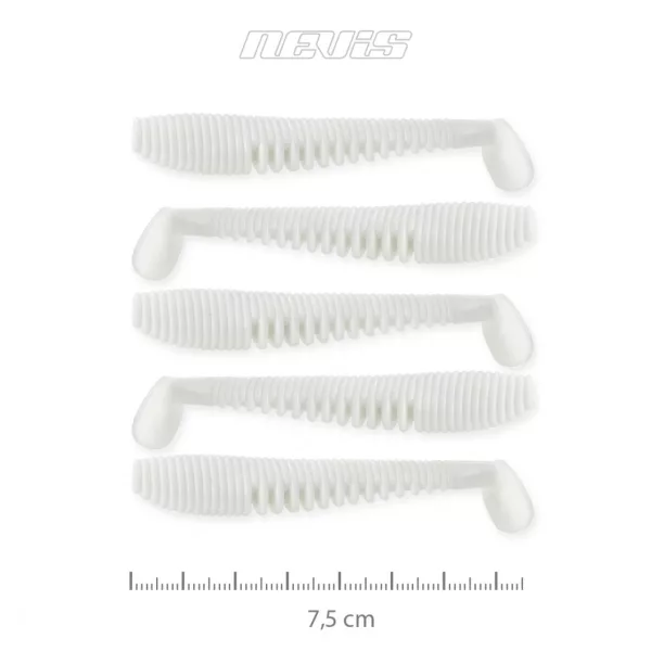 Nevis Impulse Shad 7,5cm 3,05gr 5szt/opak Biały Przynęta Plastikowa