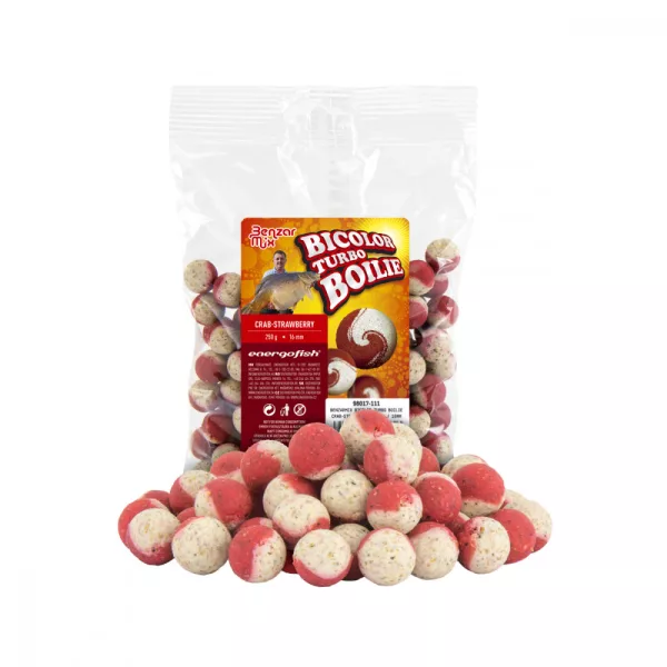 Benzar Turbo Bicolor Boilie Rak-Truskawka 250G 20Mm