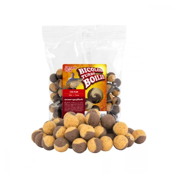 Benzar Turbo Bicolor Boilie Ryba-Śliwka 250G 20Mm