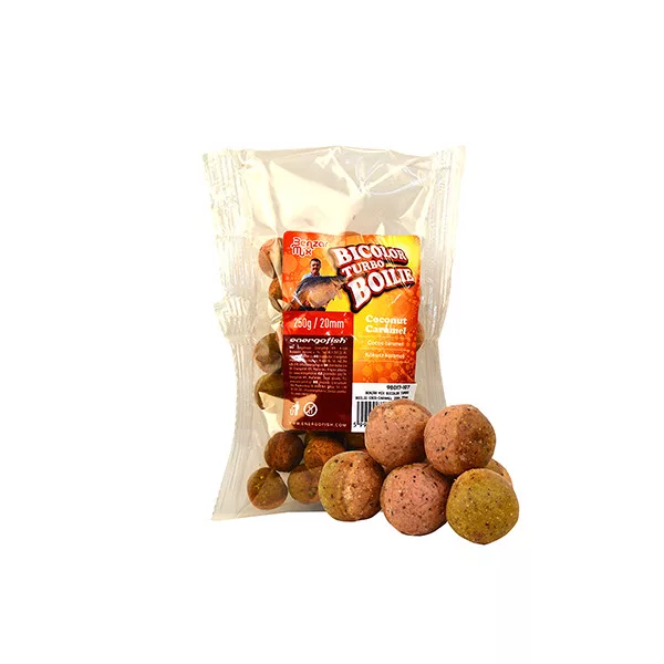 Benzár Mix Turbo Bicolor Boilie Coco-Caramel 20mm Bojli 250gr