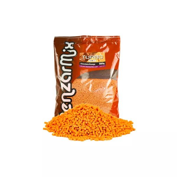 Benzár Mix Fluo Turbo Pellet Czekolada- pomarańcza 1,5mm 800g