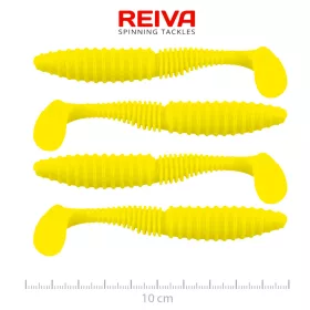   Reiva Zander Power Shad 10cm 7.05gr 4pcs/pack (Lemon Yellow) Plastic lure