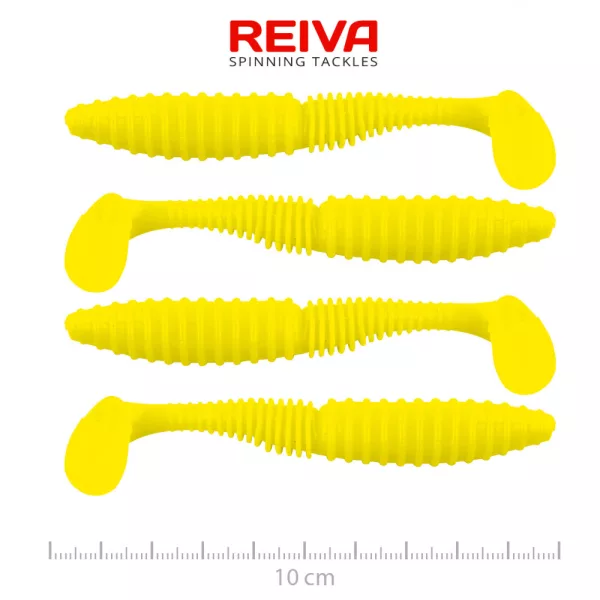 Reiva Zander Power Shad 10cm 7.05gr 4pcs/pack (Lemon Yellow) Plastic lure